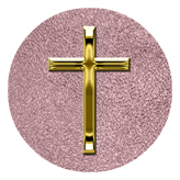 DAROUND 510 GD SH OR Gold Single Cross Shimmer Orchid Background